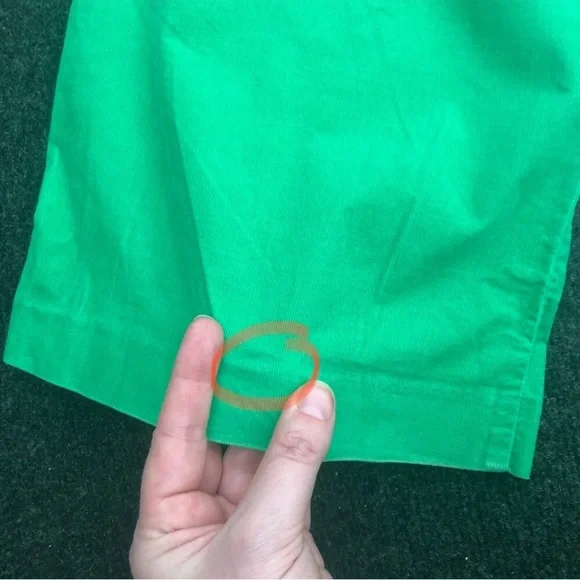 Lilly Pulitzer Green Corduroy Pants Cords - Picture 7 of 14